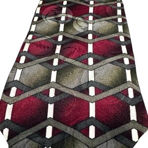 1996 Grateful Dead Wall Of Sound Third Set Tie Red Gray 100% Silk Made in USA